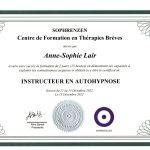Certificat de formation instructeur en autohypnose
