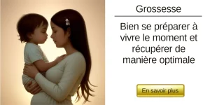 Vignette accompagnement grossesse qui représente une femme avec un bébé dans les bras