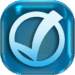 Bouton coche bleue pour valider